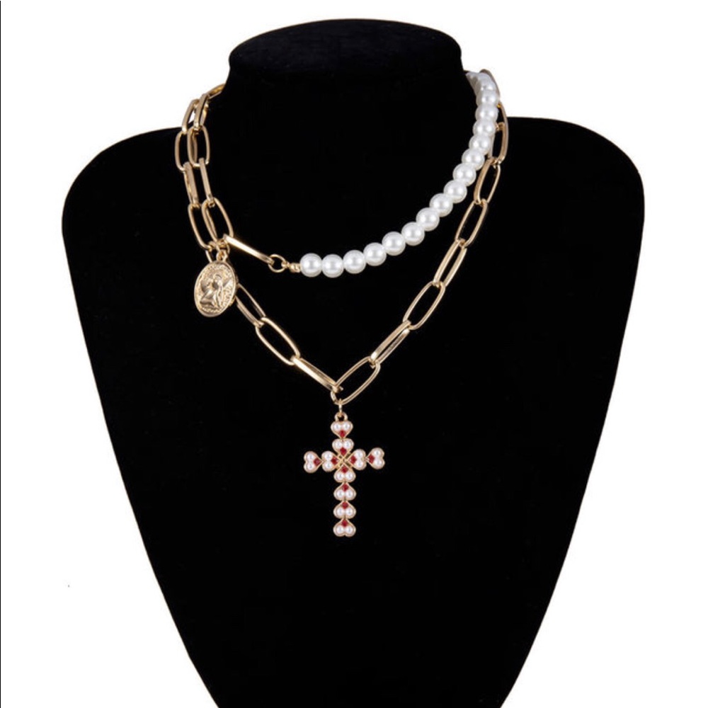 Layered Adjustable Chain Necklace New